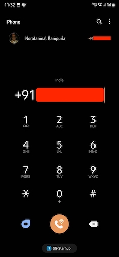 Step 3: Go to your phone dialer and dial you number by typing the number or selecting from contact book