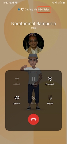 Step 5: Thats it, now you are calling using the IDD Dialer with your prefixed number